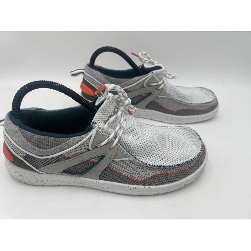 Hey Dude Women’s 8 Wally Storm Gray Canvas Slip On Boat Deck Beach Shoes